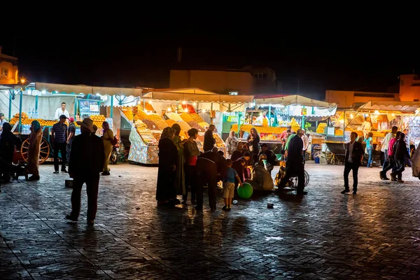 Traditional Town Varket Marocco Night — Stock Photo, Image