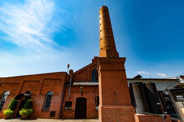 Paczkow, Polonya - 8 Haziran 2010: Paczkow, Silezya 'daki Muzeum Gazowictwa (Gaswork Museum).