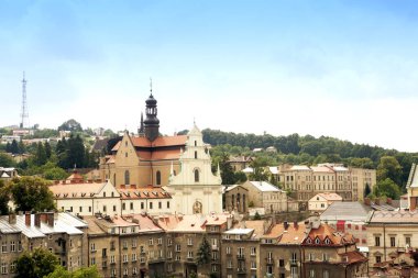 PRZEMYSL, POLAND - 12 Temmuz 2009: Polonya 'nın güneyindeki Przemysl şehir merkezi