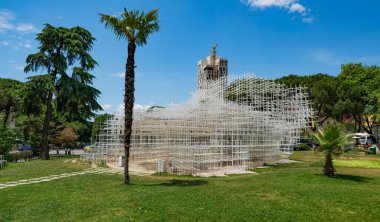 Tiran, Arnavutluk - 30 Mayıs 2018: Tiran 'ın merkezinde 