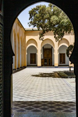FES, FUCCO- 18 Temmuz 2014: Dar Bata, Fas 'ın Fez kentindeki eski bir kraliyet sarayı. Saray 19. yüzyılın sonlarında I. Alaouite Sultan Hasan tarafından yaptırılmıştır.