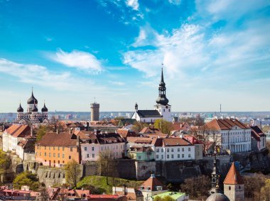 Estonya 'da Tallinn panoramik görünümü