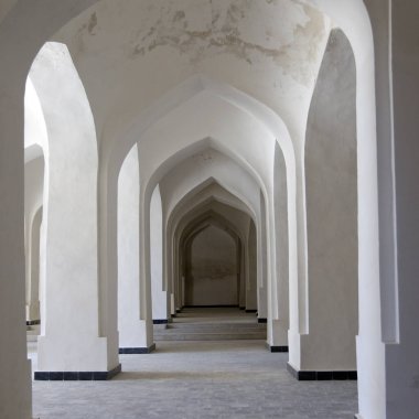 Özbekistan 'daki tarihi binanın içi