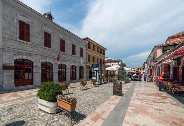 Shkoder Albania Junio 2018 Centro Shkoder Una Ciudad Norte Albania —  Fotos de Stock