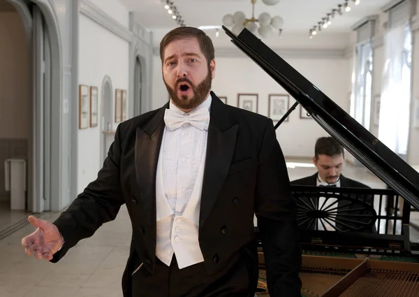 Budapest Hungary May Andras Barlay Hungarian Opera Belcanto Singer Singing — Stock Photo, Image