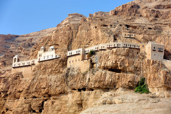 ancient fortress in mountain rock in Marocco