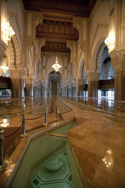 Casablanca Morocco October Interior Mosque Hassan October 2008 Casablanca White — Stock Photo, Image