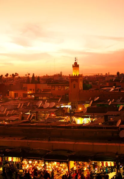 Marrakesh Morocco December 2017 Jemaa Fna Square Amin Market Square — Stock Photo, Image