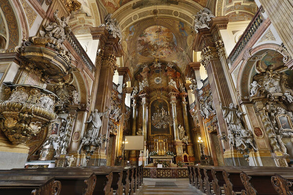 interior of the cathedral of st. vitus, prague, czech republic