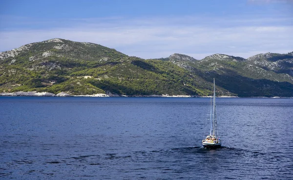 Segling Vid Adriatiska Havet Kroatien — Stockfoto