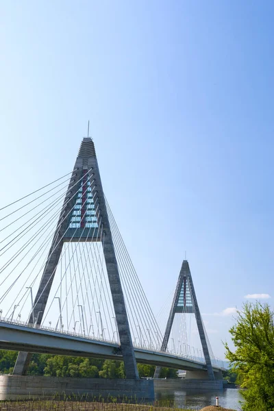 Die Megyeri Brücke Ungarns Neueste Und Größte Brücke — Stockfoto