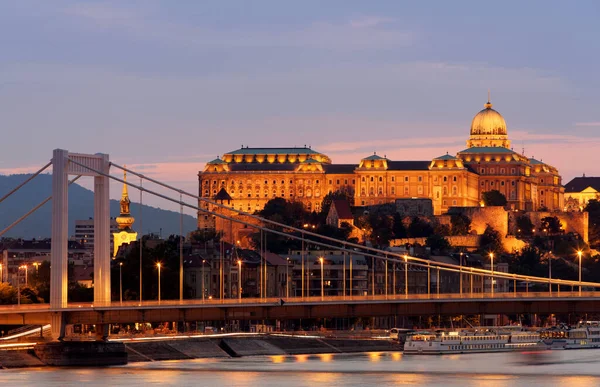 Budapest Panorama Chain Bridge — Stock Photo, Image