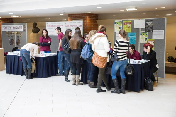 Sökande Vid Registrering Elte University Budapest Ungern — Stockfoto