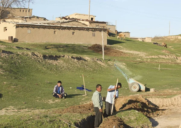 Pequeña Ciudad Típica Uzbekistán —  Fotos de Stock