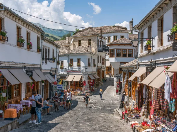 Gjirokaster Albania May 2018 Downtown Gjirokaster Unesco World Heritage Site — 图库照片