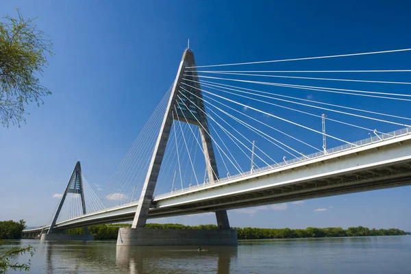 Megyeri Bridge Hungary Newest Largest Bridge — Stock Photo, Image