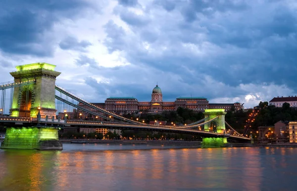 Kettenbrücke Budapest Ungarn — Stockfoto