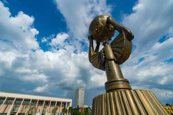 Tirana Albanien Mai 2018 Neues Denkmal Skanderberg Platz Zentrum Von — Stockfoto