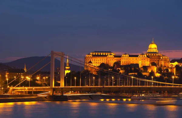 Budapest Panorama Chain Bridge — Stock Photo, Image