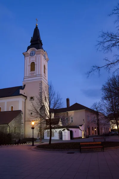 Church Sunset Kecskemet Hungary — Stock Photo, Image