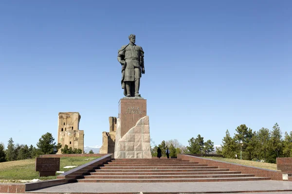 Shakrisabz Uzbekistan Březen Timurova Socha Také Nazývaná Amir Timur Nebo — Stock fotografie