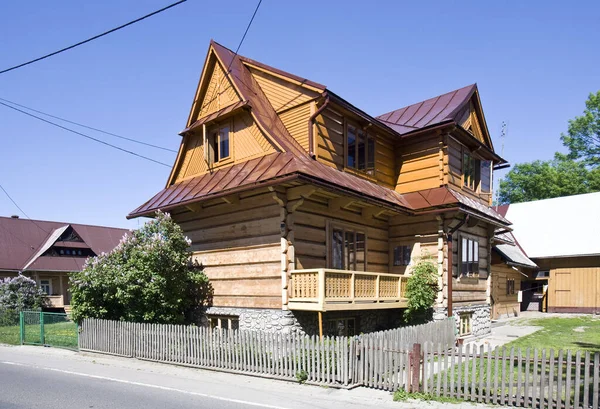 波兰Chokolowka的木制建筑 — 图库照片
