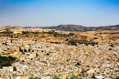 Fez (Fes) merkezinin panoramik görünümü, Fas