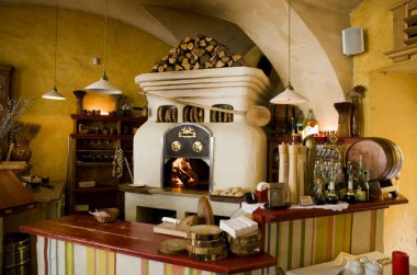 Güzel Avrupa restoranının içi