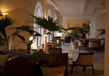 Tunus 'taki modern otelin içi