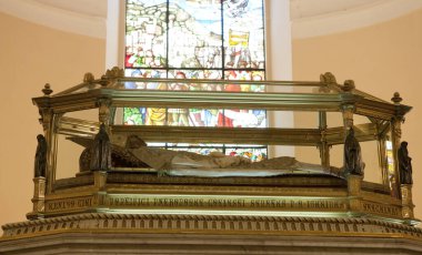 İtalya, Gubbio 'daki Aziz Ubaldo mumyası.