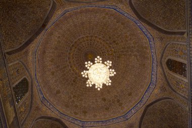 SAMARQUAND, UZBEKISTAN - 23 Mart 2012: Samarkand, Özbekistan 'da Asya fatihi Timur' un (Tamerlane olarak da bilinir) Guri Amir mozolesi.