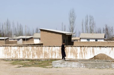 Özbekistan 'da tipik küçük bir kasaba 