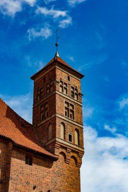 Krakow, Polonya 'daki eski belediye binasının manzarası