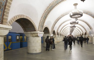 Ukrayna, Kyiv Metro İstasyonu 
