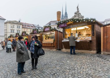 Brno, Çek Cumhuriyeti-15 Aralık 2016: İnsanlar 15 Aralık 2016 