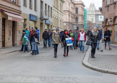 BRNO, ÇEK CUMHURİYETİ 15 ARALIK 2016: Brno, Çek Cumhuriyeti 'nin nüfus ve alan bakımından en büyük ikinci şehridir..
