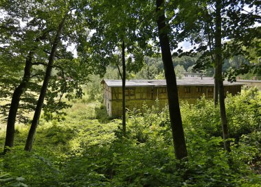 Gizycko, Polonya - 13 Temmuz 2012: Gizycko, Masuria, Polonya Boyen kalesi.