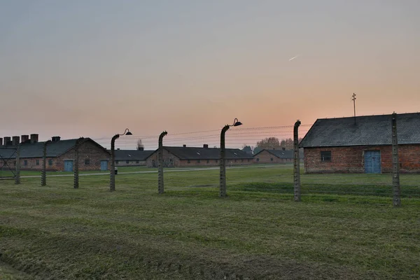 Oswiecim Polonia Ottobre Senso Elettrico Auschwitz Campo Sterminio Nazista Ottobre — Foto Stock