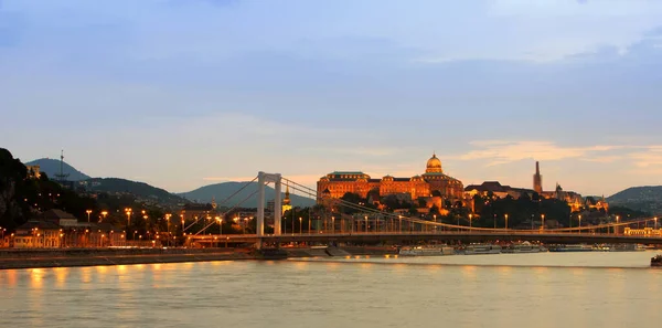 Budapest Panorama Chain Bridge — Stock Photo, Image