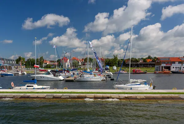 Båtar Stockholms Hamn Sverige — Stockfoto