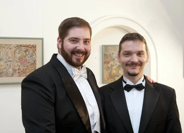 Budapest Hungary March Andras Barlay Hungarian Opera Singer Balint Balashazy — Stock Photo, Image