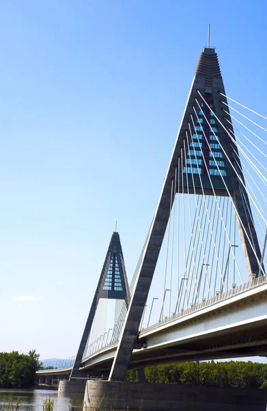 Megyeri Bridge Hungary Newest Largest Bridge — Stock Photo, Image