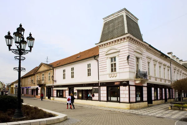 Komarno Komarom Eski Macar Şehri Ana Meydan Slovakya — Stok fotoğraf