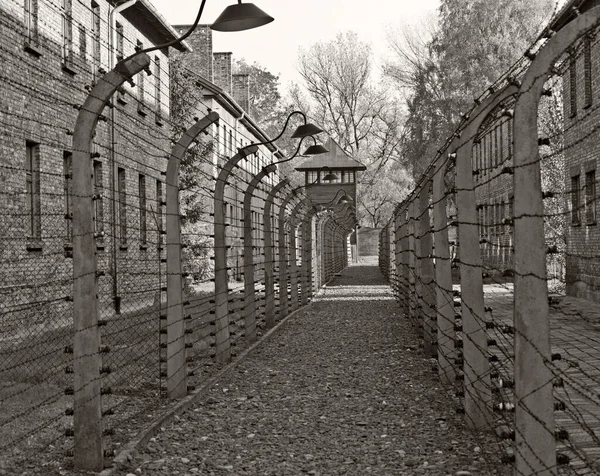 Oświęcim Polska Październik Auschwitz Camp Były Nazistowski Obóz Zagłady Października — Zdjęcie stockowe