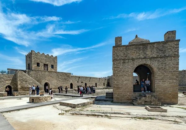 Bakú Azerbaiyán Mayo 2019 Patio Interior Del Antiguo Templo Piedra — Foto de Stock