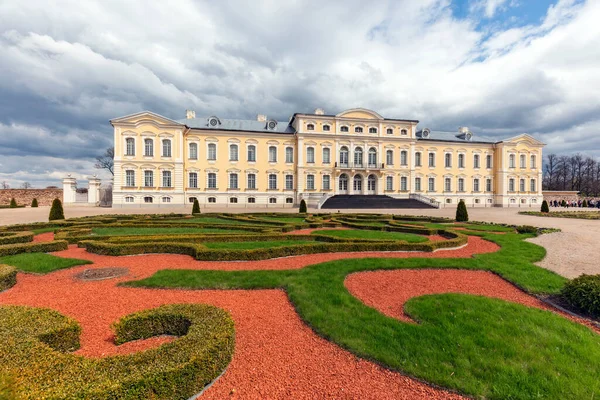 Pilsrundale Lettland Mai 2016 Außenansicht Des Rundale Palastes Schloss Rundale — Stockfoto