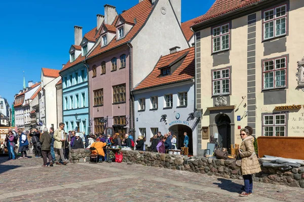 Riga Letônia Abril 2016 Centro Riga Capital Letônia Riga Maior — Fotografia de Stock