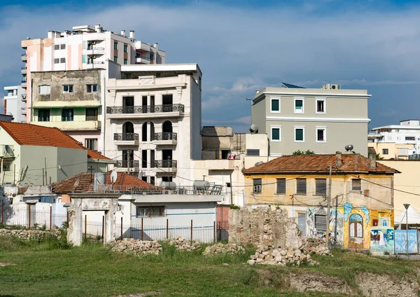 Durres Albania Czerwca 2018 Widok Nowoczesną Część Plaży Durres Albania — Zdjęcie stockowe