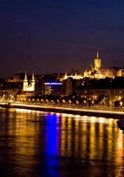 Budapeste Cidade Noite Hungria — Fotografia de Stock