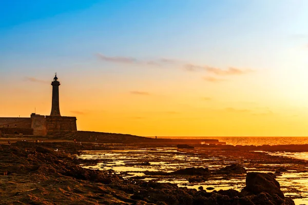 Vuurtoren Bij Zonsondergang San Diego Californië — Stockfoto